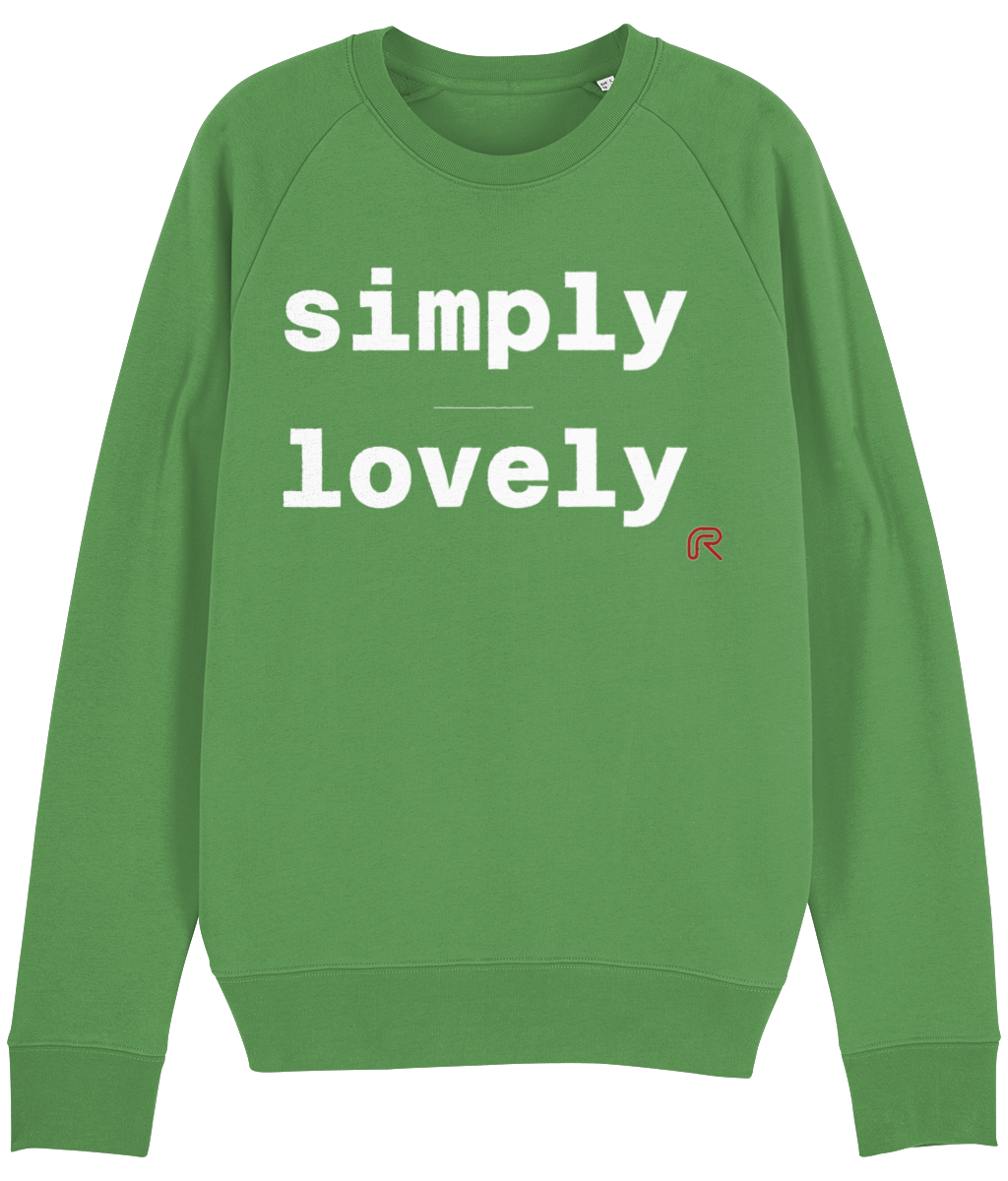 Sweater "Simply lovely" Tekst wit - Div. kleuren