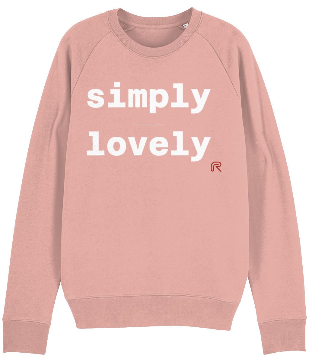 Sweater "Simply lovely" Tekst wit - Div. kleuren