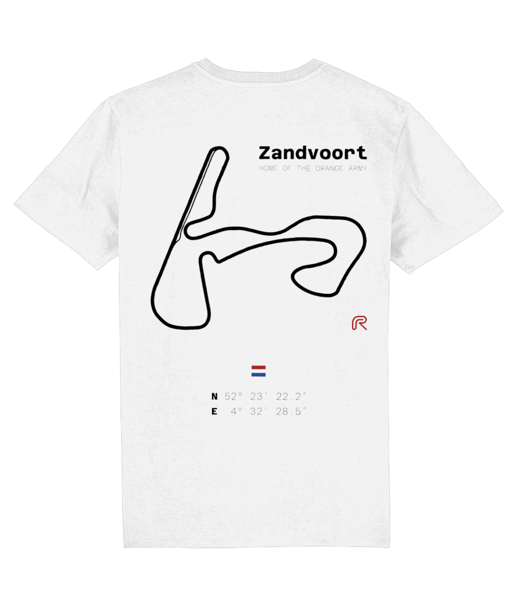 T-shirt "Circuit Zandvoort" Zwart-achterzijde
