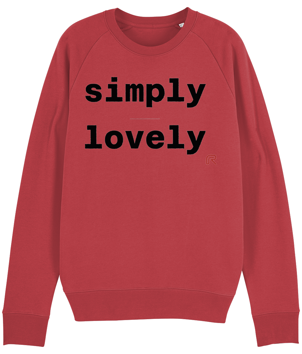Sweater "Simply lovely" Tekst zwart -Div. kleuren