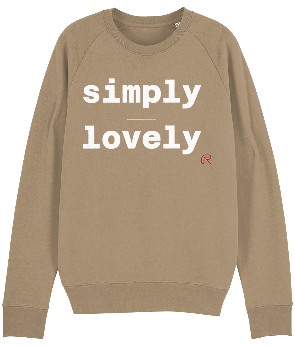 Sweater "Simply lovely" Tekst wit - Div. kleuren
