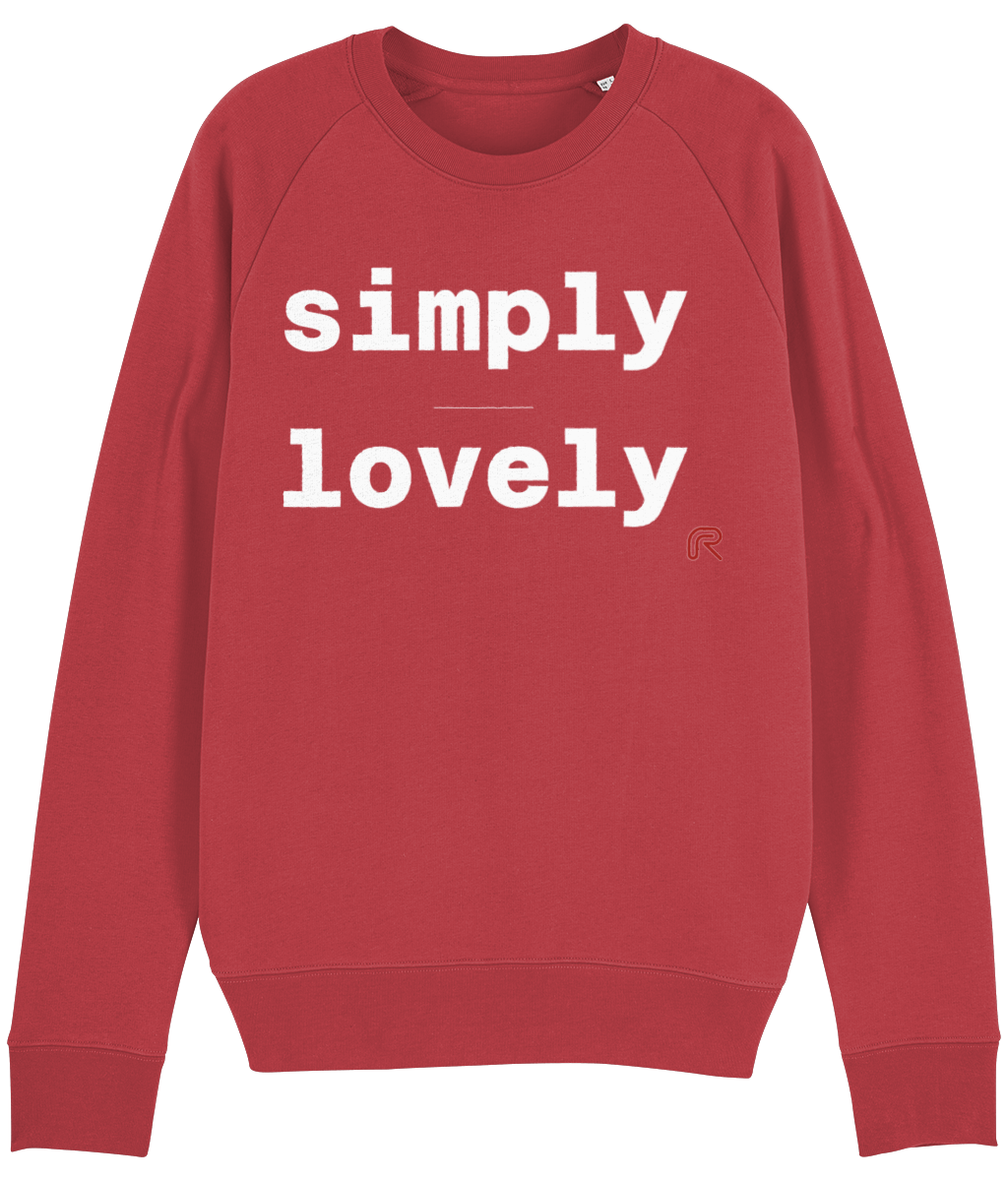 Sweater "Simply lovely" Tekst wit - Div. kleuren