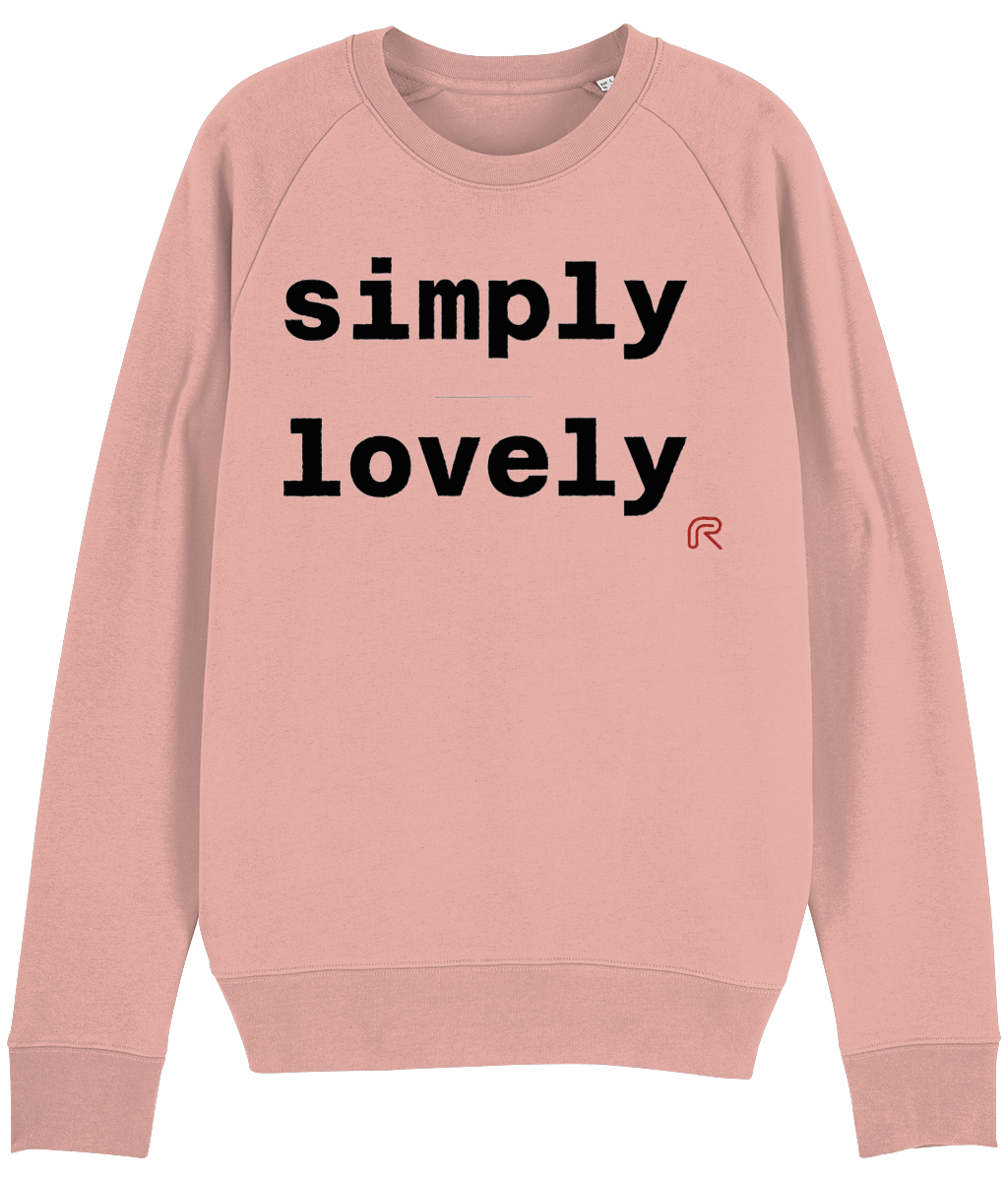 Sweater "Simply lovely" Tekst zwart -Div. kleuren