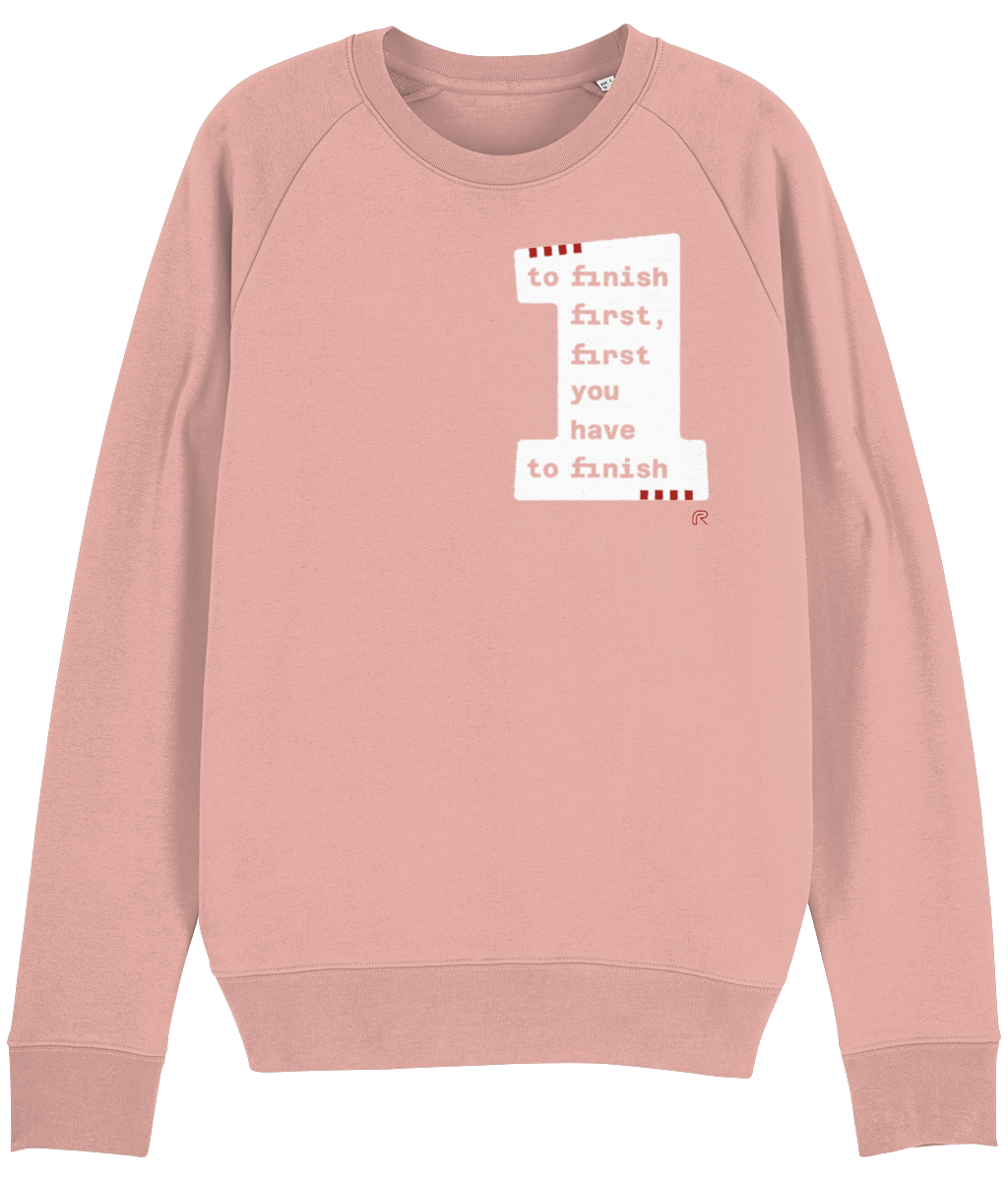 Sweater "To finish first" Div. kleuren