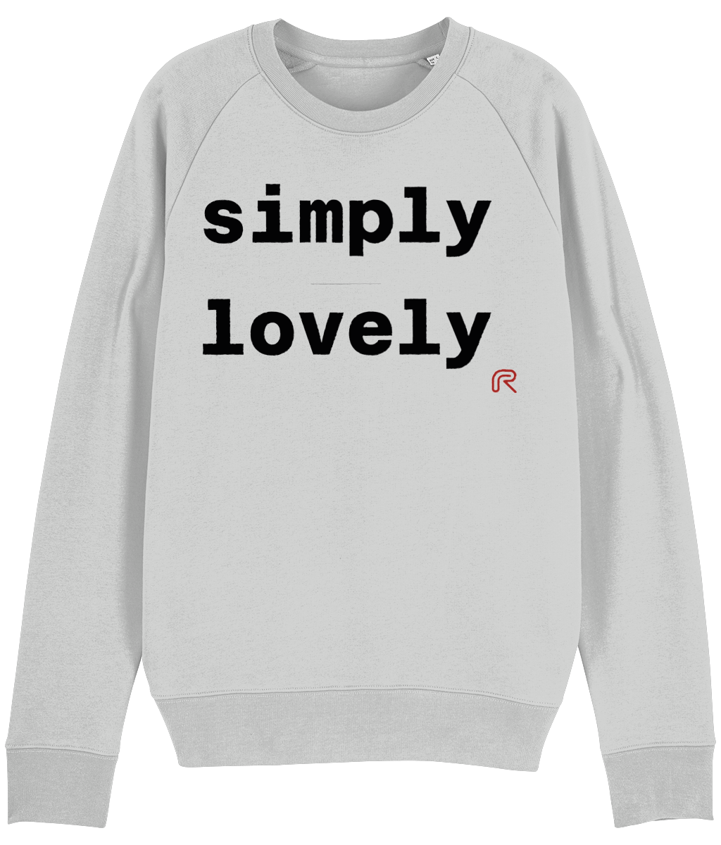 Sweater "Simply lovely" Tekst zwart -Div. kleuren
