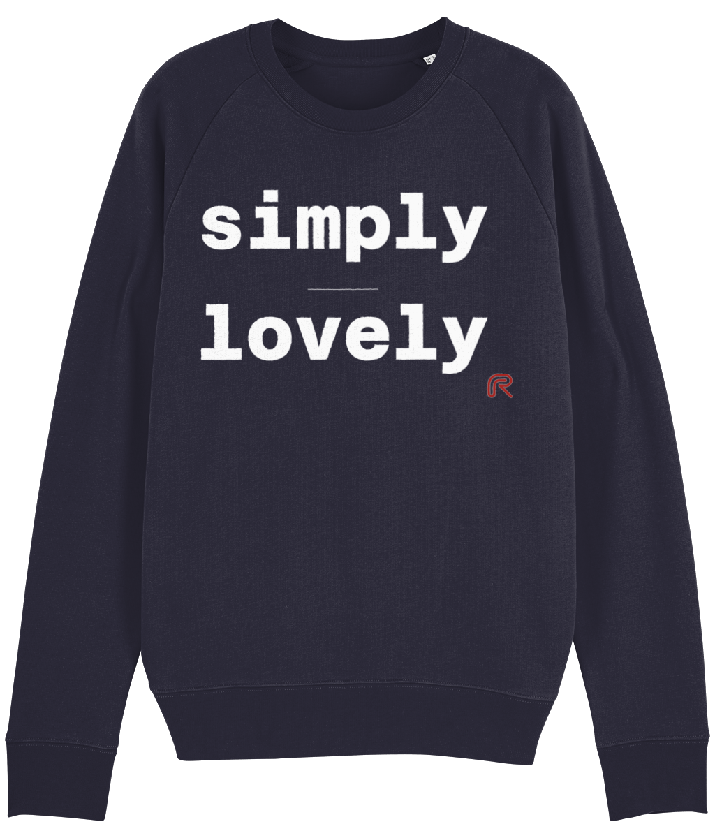 Sweater "Simply lovely" Tekst wit - Div. kleuren