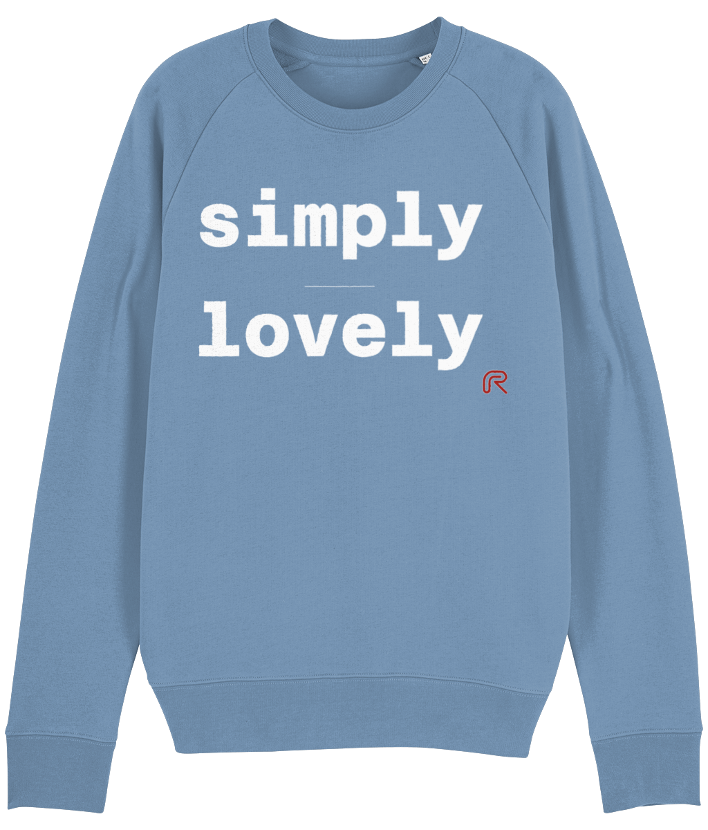 Sweater "Simply lovely" Tekst wit - Div. kleuren