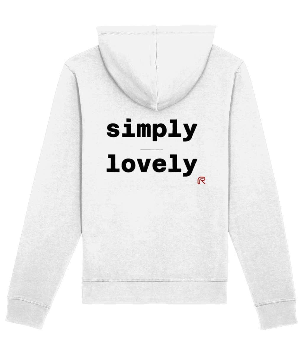 Hoodie Logo & "Simply lovely" zwart -Div. kleuren