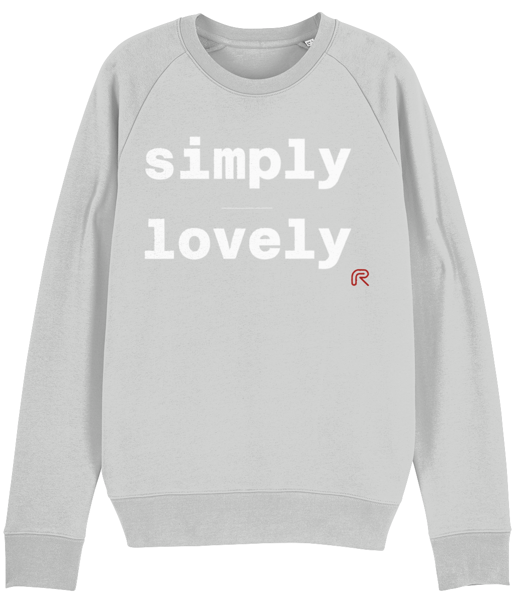 Sweater "Simply lovely" Tekst wit - Div. kleuren
