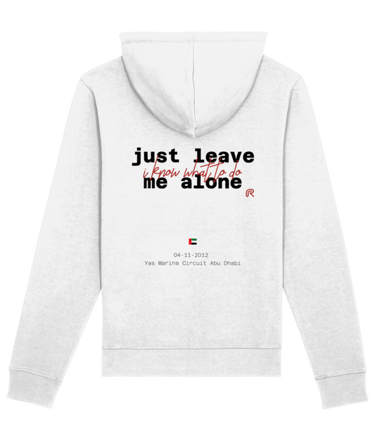 Hoodie logo & "Leave me alone" back - Div. kleuren