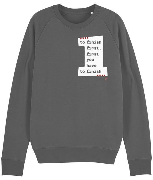 Sweater "To finish first" Div. kleuren