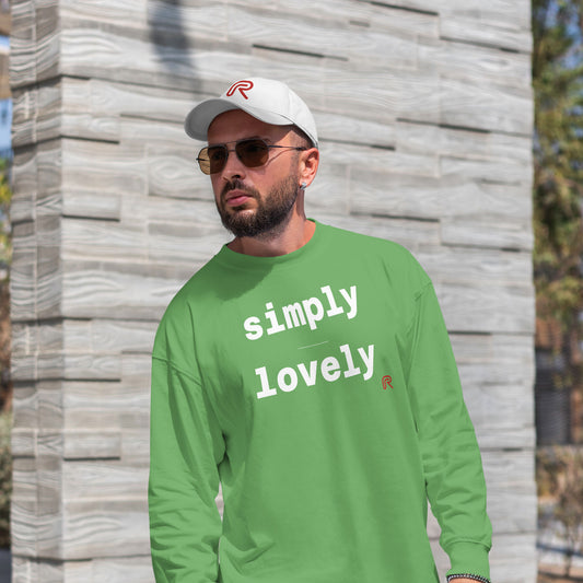 Sweater "Simply lovely" Tekst wit - Div. kleuren