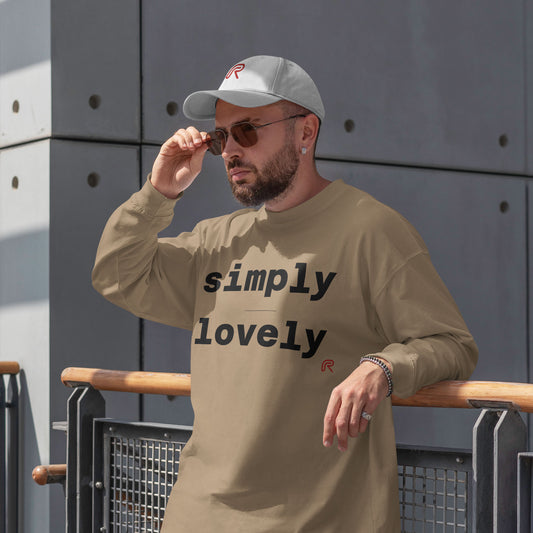Sweater "Simply lovely" Tekst zwart -Div. kleuren