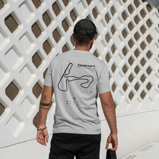 T-shirt "Circuit Zandvoort" Zwart-achterzijde